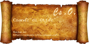 Csanádi Ottó névjegykártya